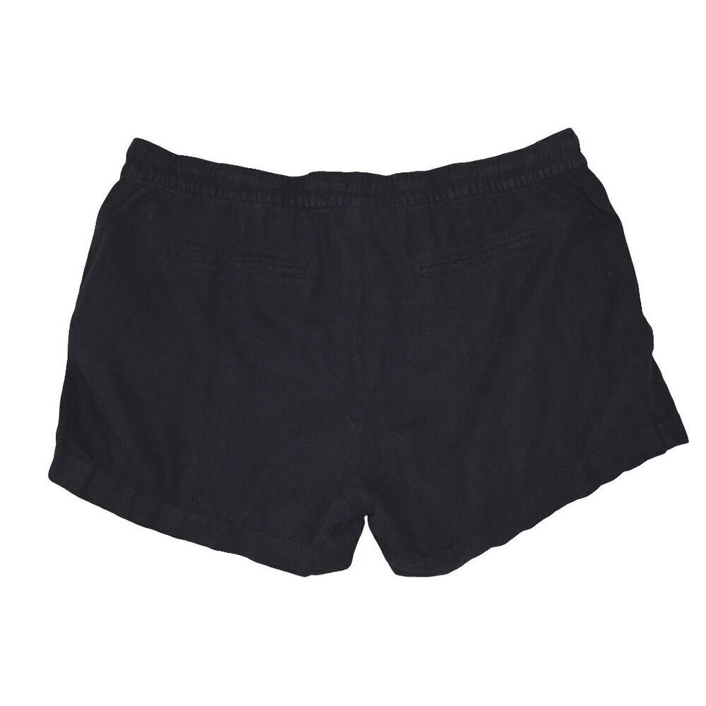 Old Navy Black Shorts Size XL Linen Blend Casual Cozycore Breathable